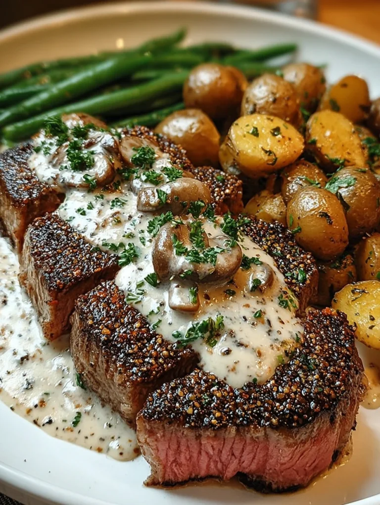 Steak with Bourbon Garlic Cream Sauce