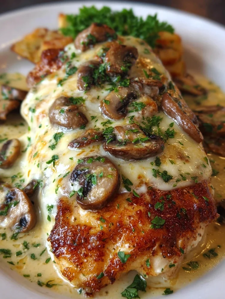Creamy Mushroom Swiss Chicken