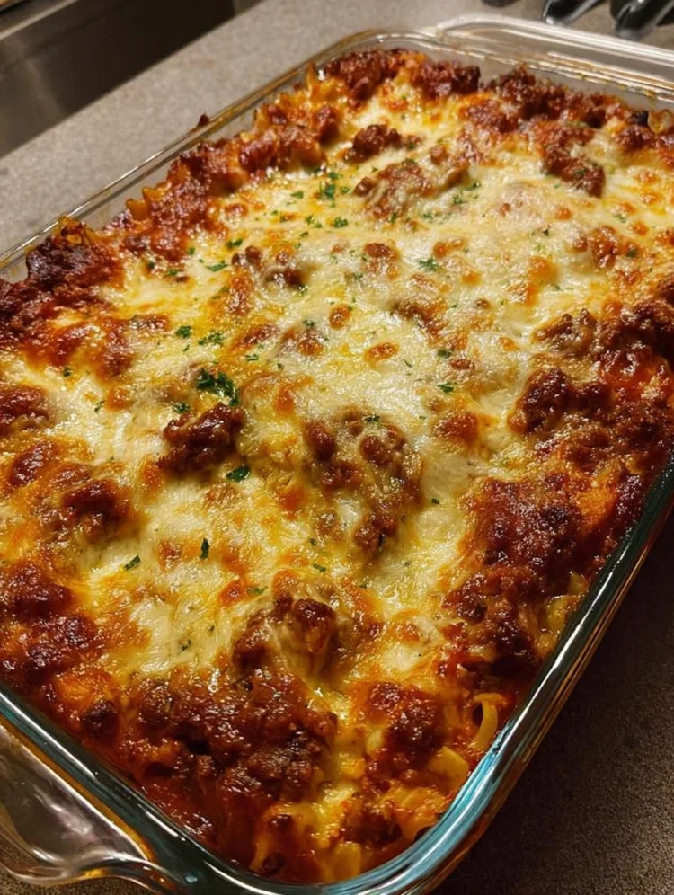 Classic Cheesy Beef Lasagna Bake