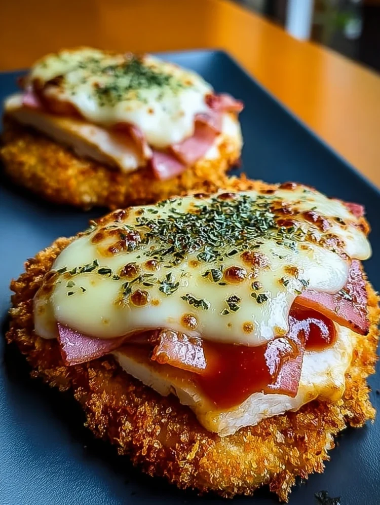 Crispy Chicken Cordon Bleu Parmesan