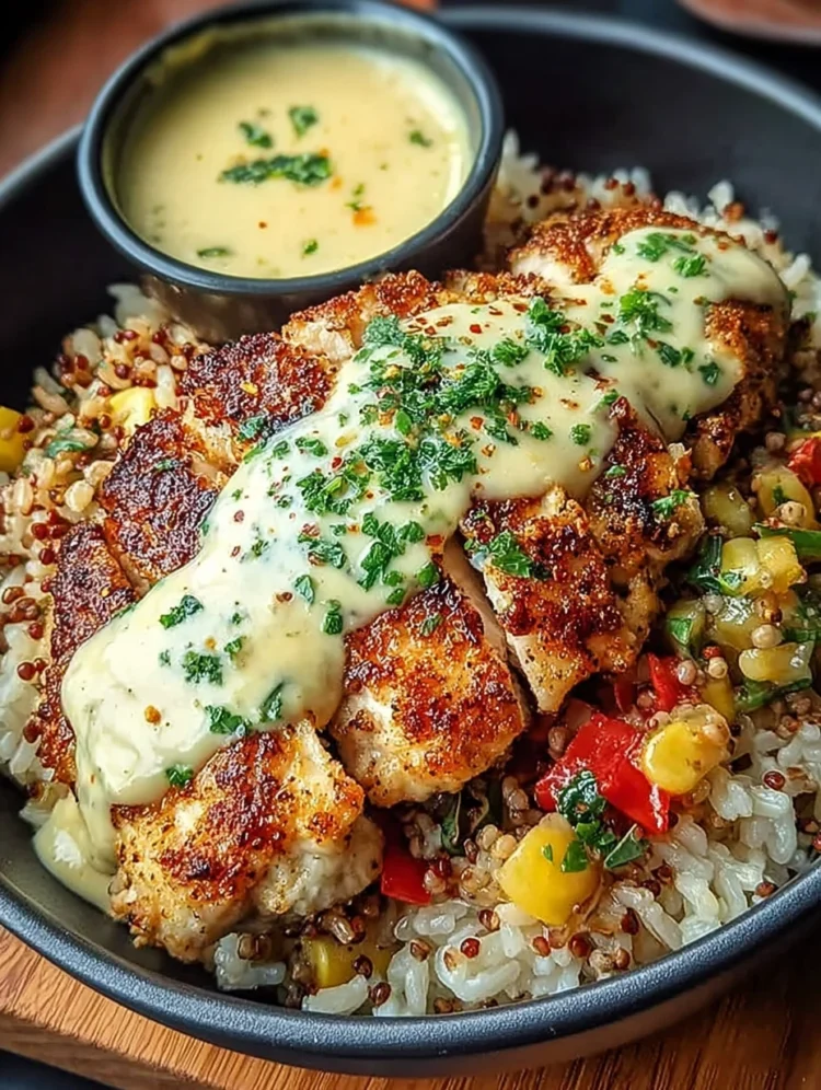 Creamy Cajun Chicken Rice Bowl