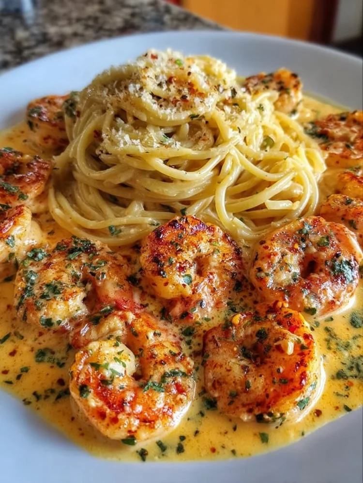 Creamy Garlic Shrimp Pasta