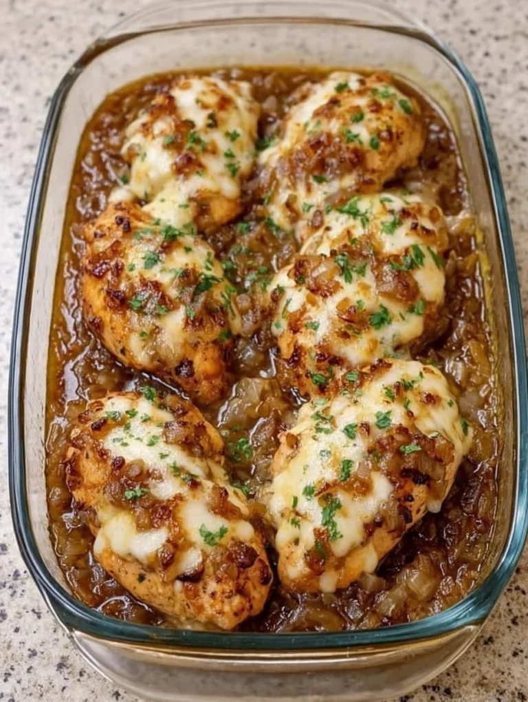 French Onion Smothered Baked Chicken