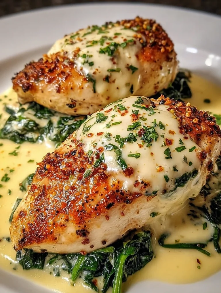 Creamy Spinach Stuffed Chicken Breasts