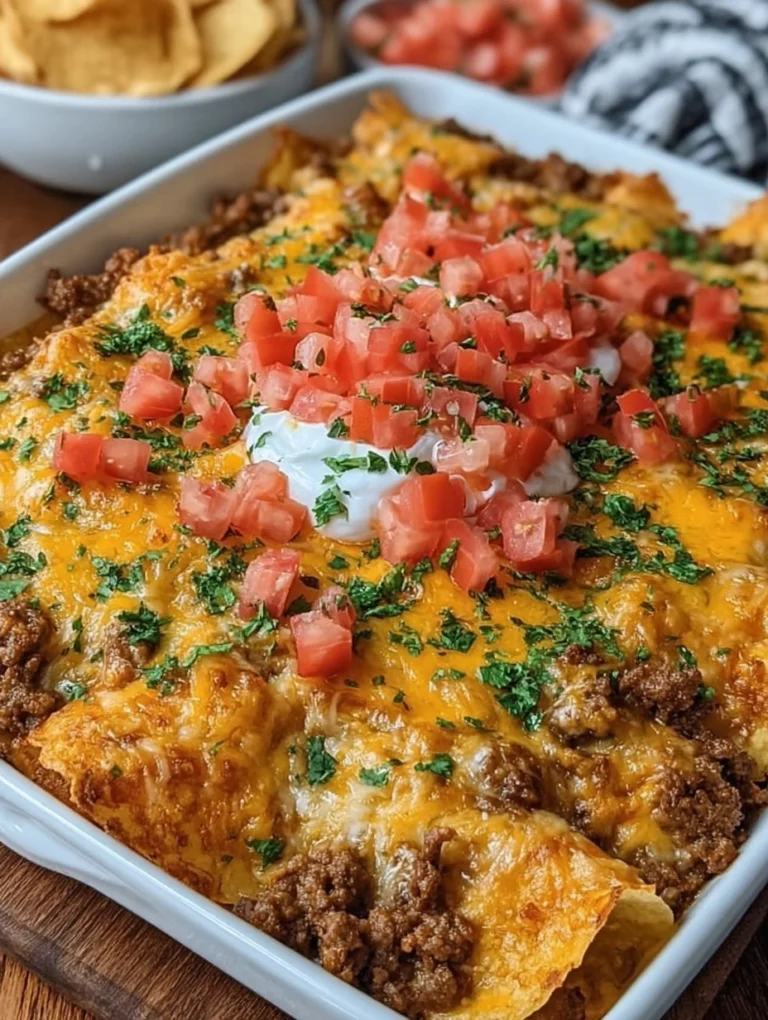 Cheesy Beef Nacho Bake