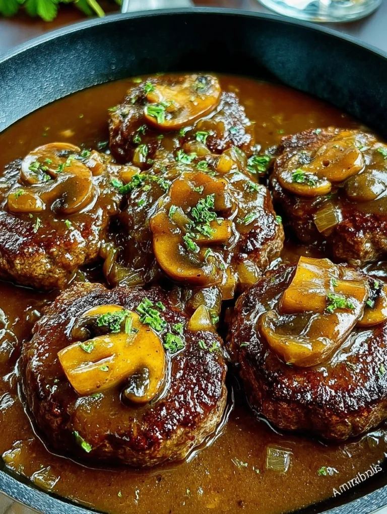 Salisbury Steak with Onion Mushroom Gravy
