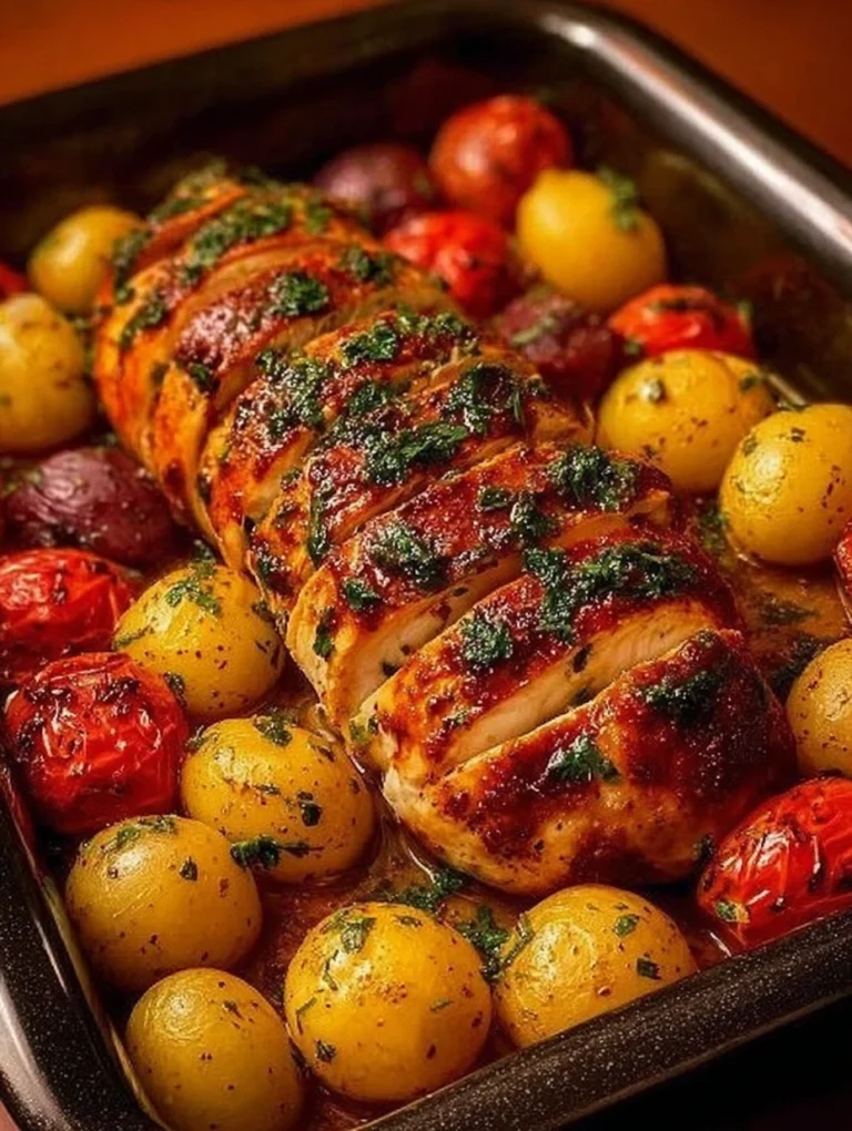 Balsamic Chicken with Roasted Vegetables