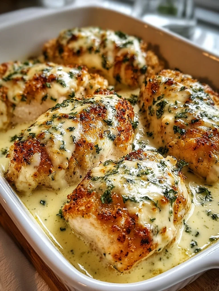 Baked Caesar Chicken with Creamy Parmesan Sauce