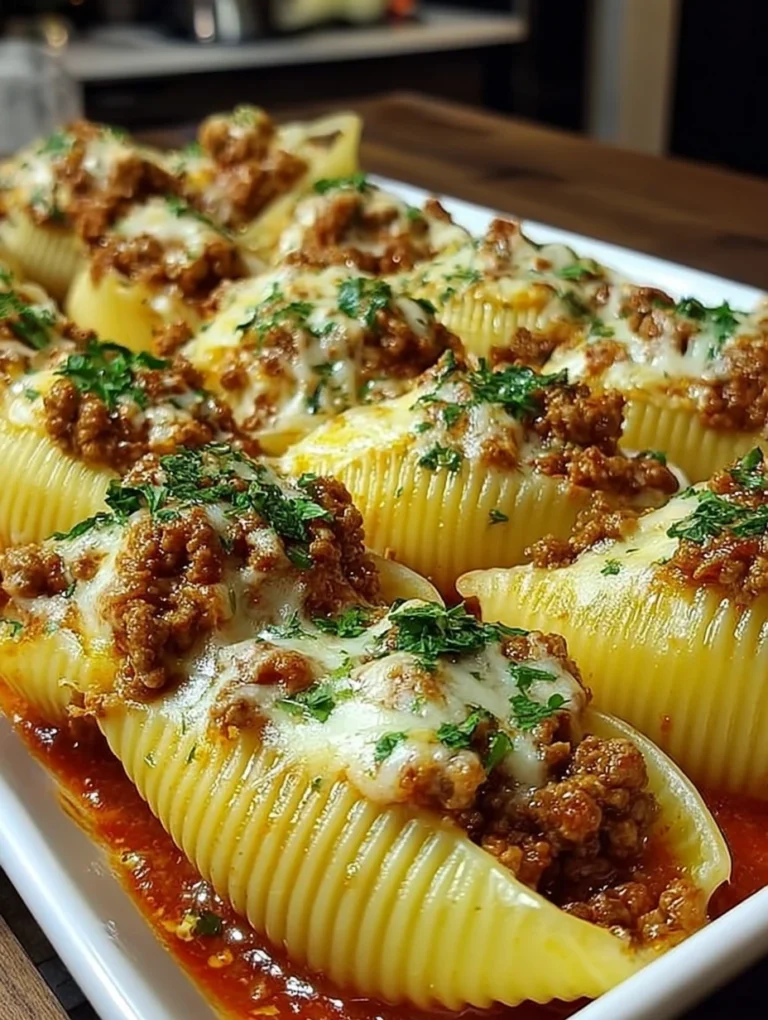 Classic Stuffed Shells with Meat Sauce