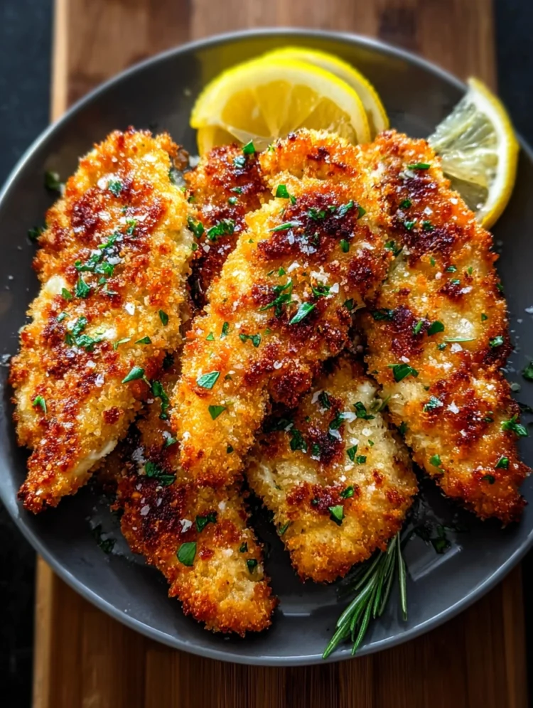 Crispy Parmesan Crusted Chicken Tenders