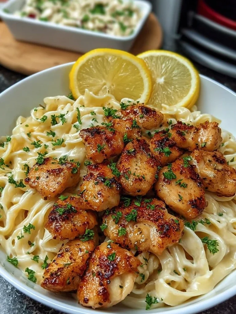 Creamy Lemon Garlic Chicken Pasta