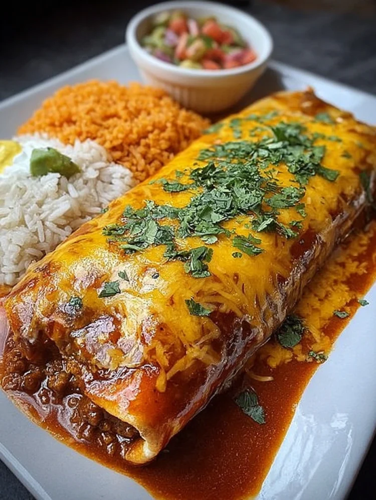 Smothered Beef Burrito Plate