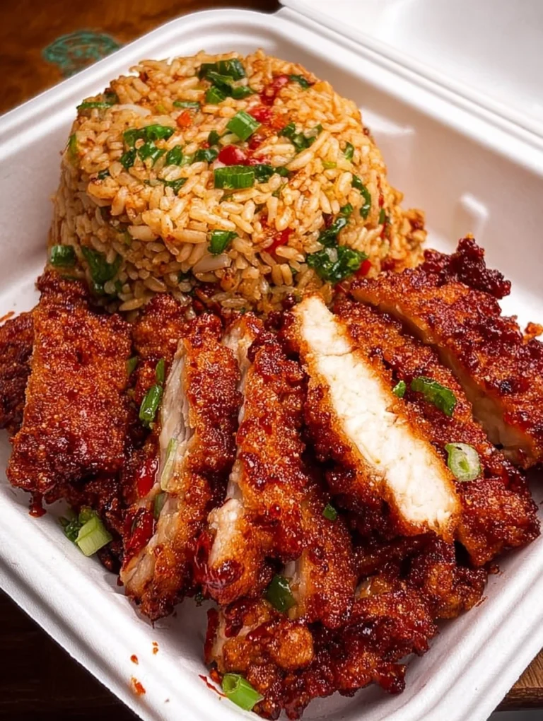 Crispy Spicy Chicken with Garlic Fried Rice