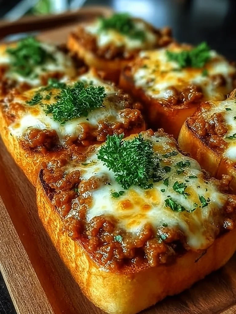 Cheesy Beef Toast Melts
