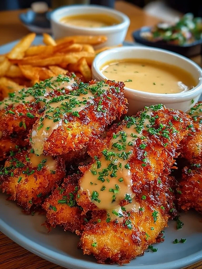 Crispy Chicken Tenders with Creamy Dipping Sauce