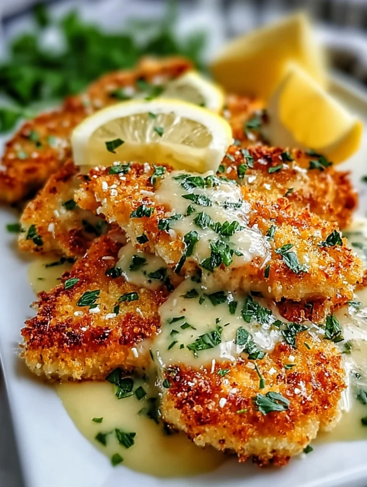 Crispy Lemon Parmesan Chicken Cutlets