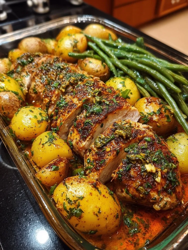 Garlic Herb Chicken with Roasted Potatoes