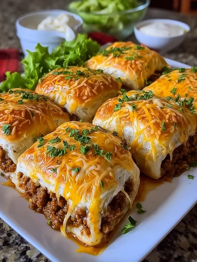 Cheesy Beef Stuffed Biscuit Bakes