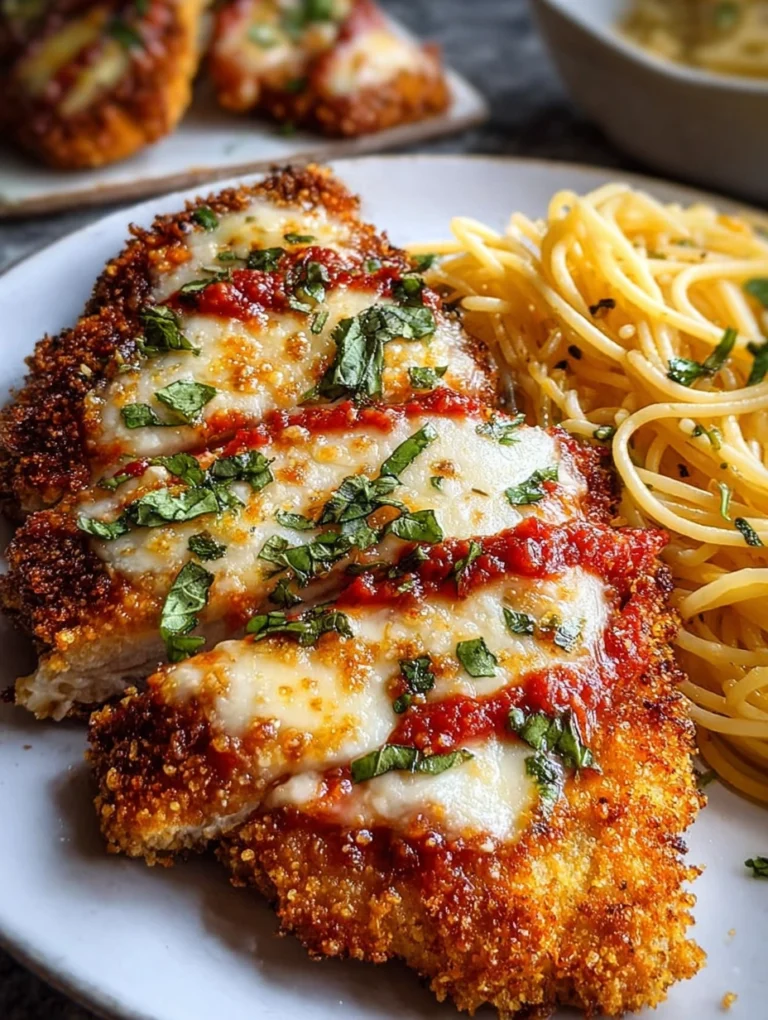 Crispy Chicken Parmesan with Spaghetti