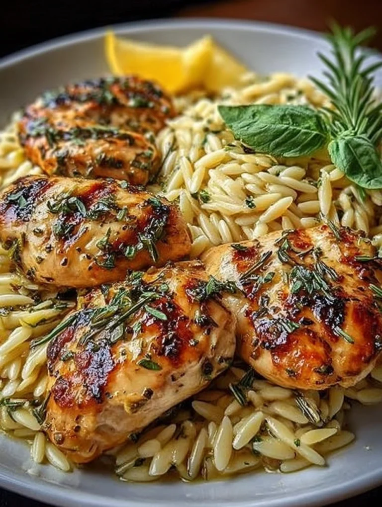 Lemon Herb Chicken with Orzo