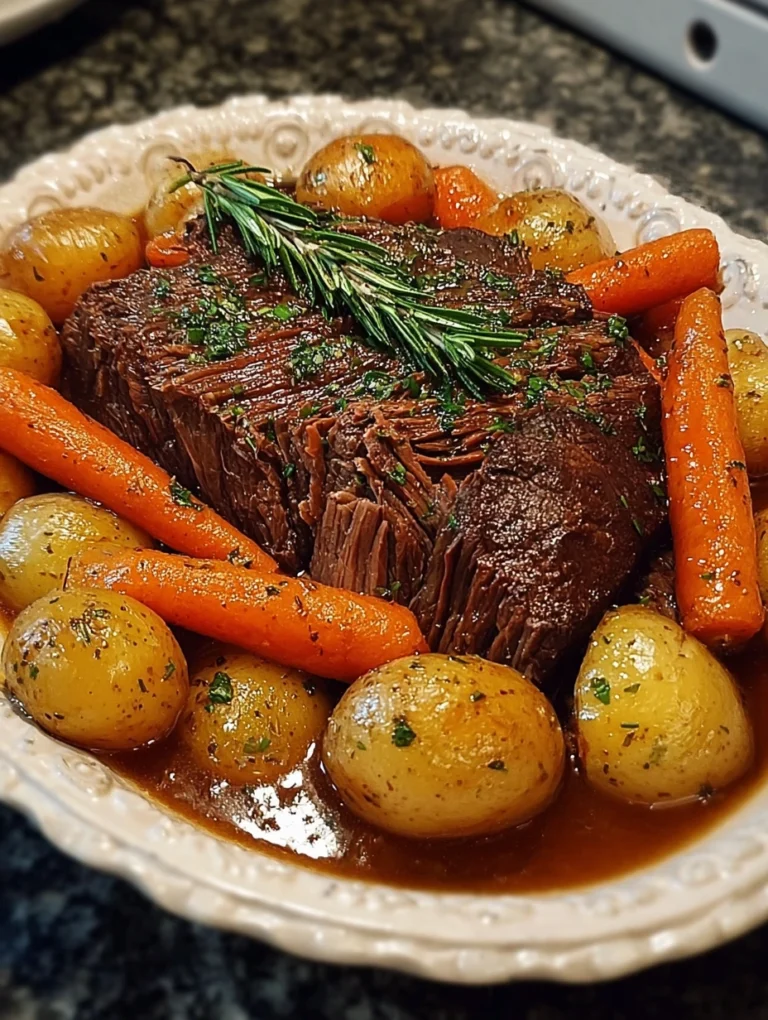 Hearty Pot Roast with Carrots and Baby Potatoes
