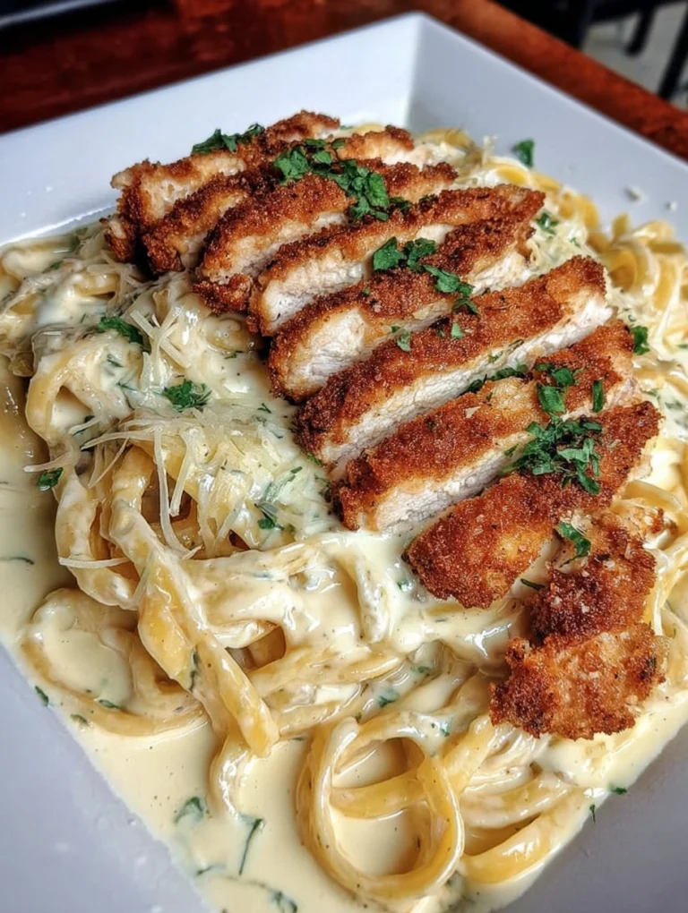 Crispy Chicken Alfredo Pasta