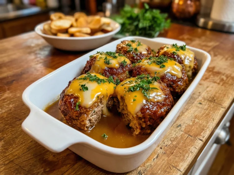 French Onion Beef Meatballs