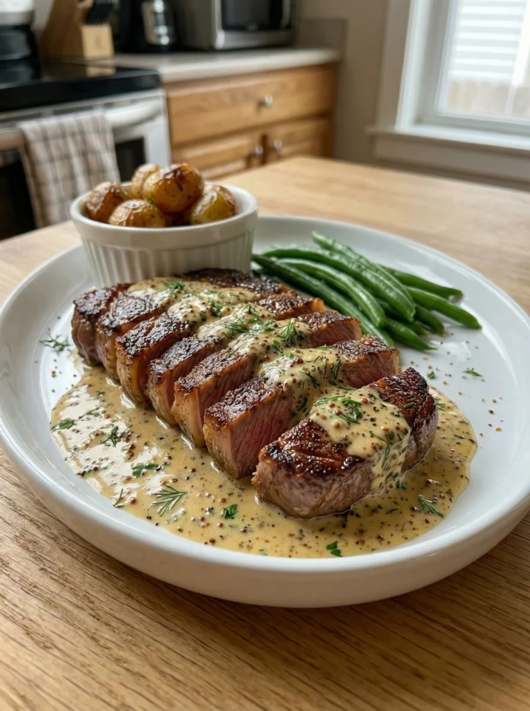 Creamy Dijon Steak with Baby Potatoes