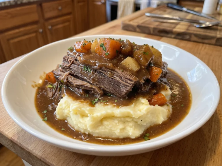 Hearty Beef Pot Roast with Mashed Potatoes