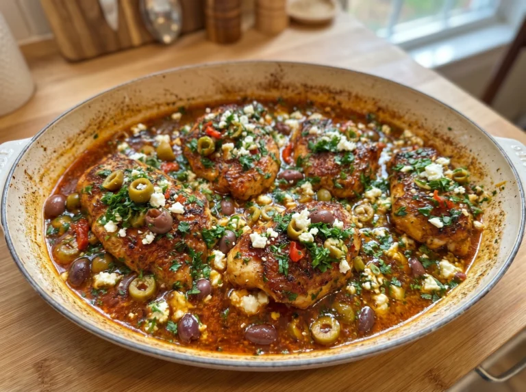 Mediterranean Skillet Chicken with Olives