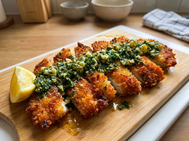 Crispy Garlic Herb Chicken Cutlets