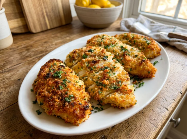 Crispy Parmesan Herb Chicken Breasts