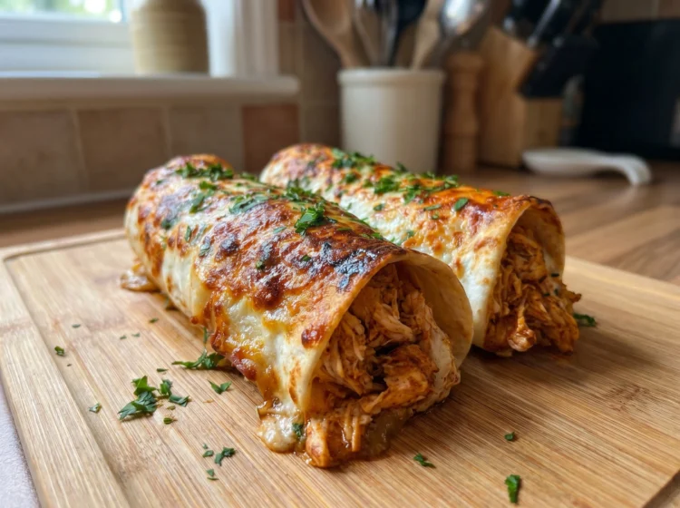 Cheesy Baked Chicken Enchilada Rolls