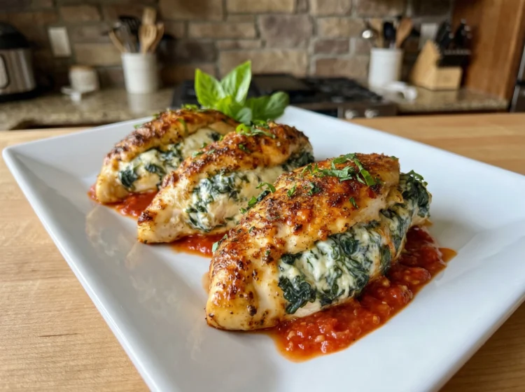 Spinach Ricotta Stuffed Chicken Breasts