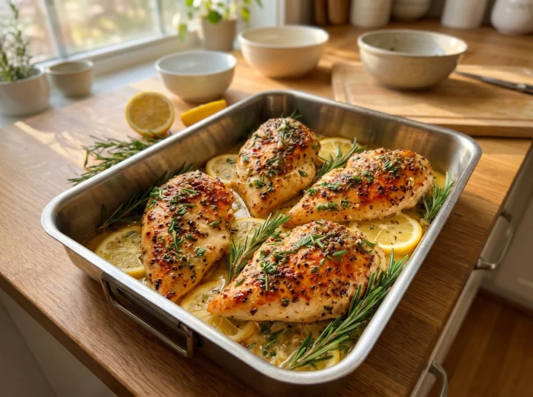 Garlic Butter Lemon Rosemary Chicken Breasts