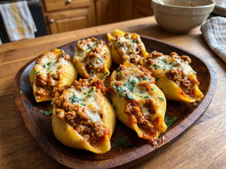 Cheesy Beef Stuffed Shells