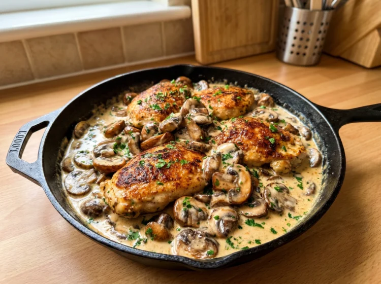 Cozy Creamy Mushroom Chicken Skillet