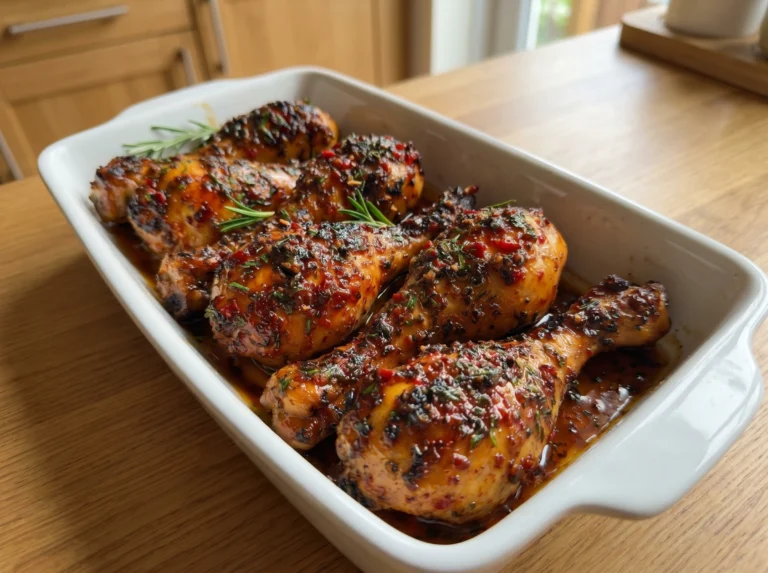 Sticky Honey Garlic Glazed Chicken Drumsticks