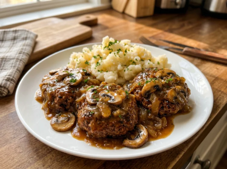 Salisbury Steak with Mushroom Onion Gravy