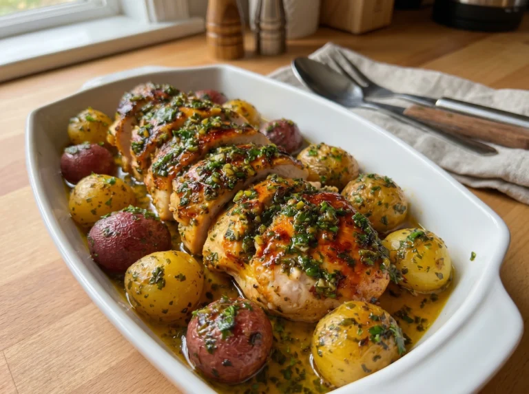 Garlic Herb Butter Chicken with Baby Potatoes