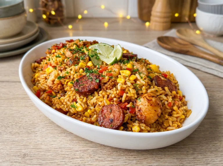 Spicy Chicken Chorizo Corn Rice