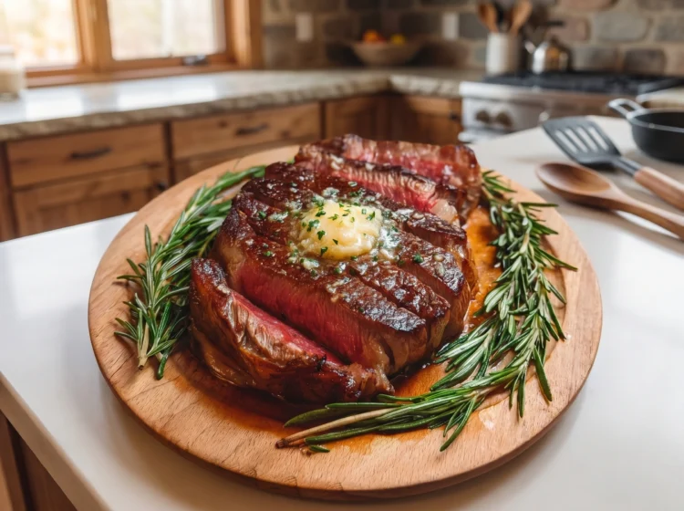 Garlic Butter Ribeye Steak with Rosemary