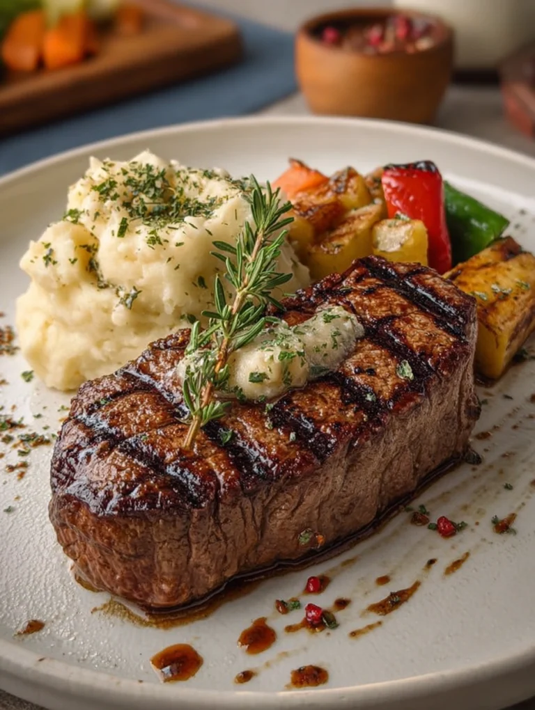 rilled Steak with Creamy Mashed Potatoes