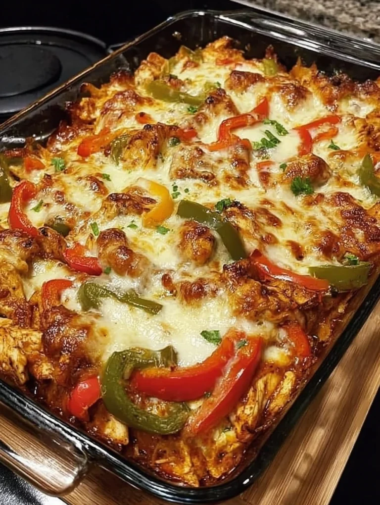 Cheesy Chicken Fajita Casserole