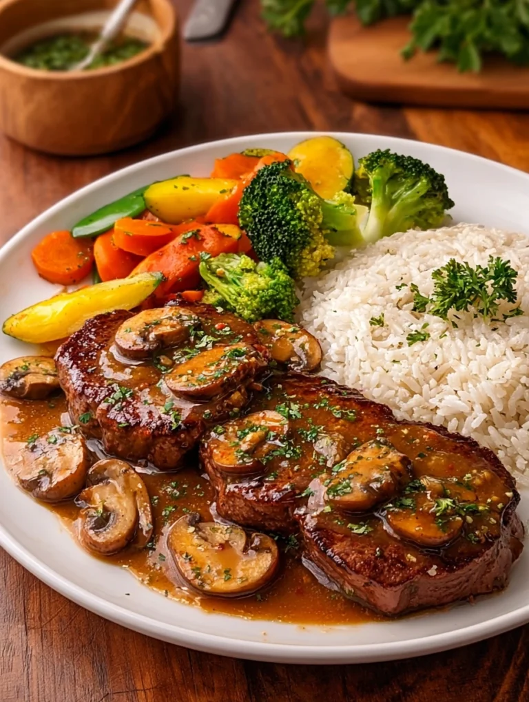 Savory Beef Medallions with Mushroom Gravy