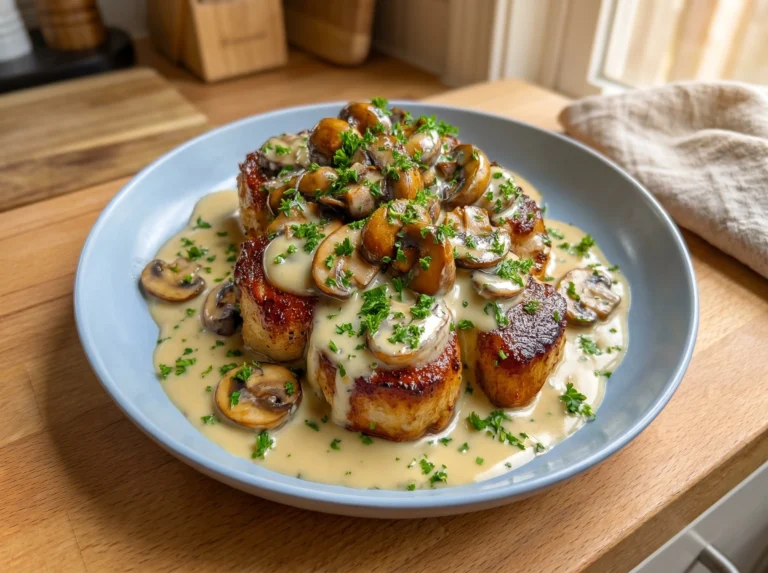 Velvet Garlic Mushroom Chicken