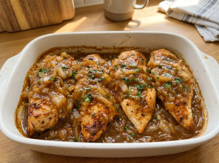 Smothered Chicken Breasts with Savory Onion Gravy