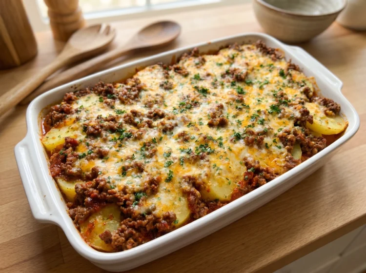 Homestyle Cheesy Beef Casserole