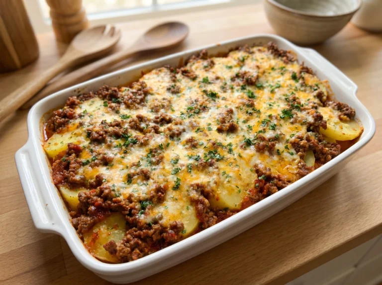 Homestyle Cheesy Beef Casserole