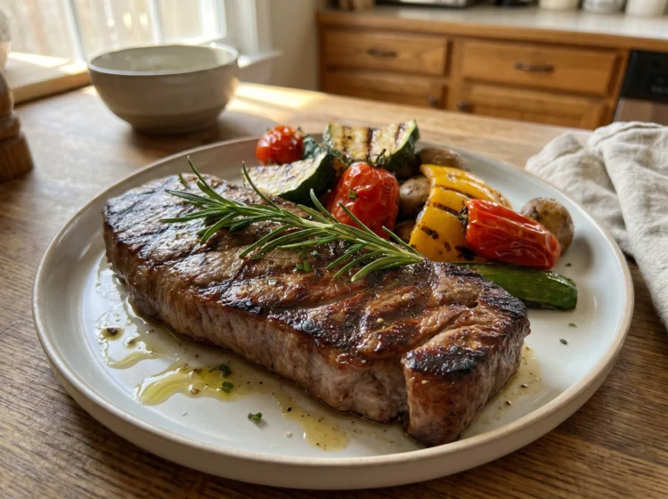Grilled Rosemary Steak with Vegetables
